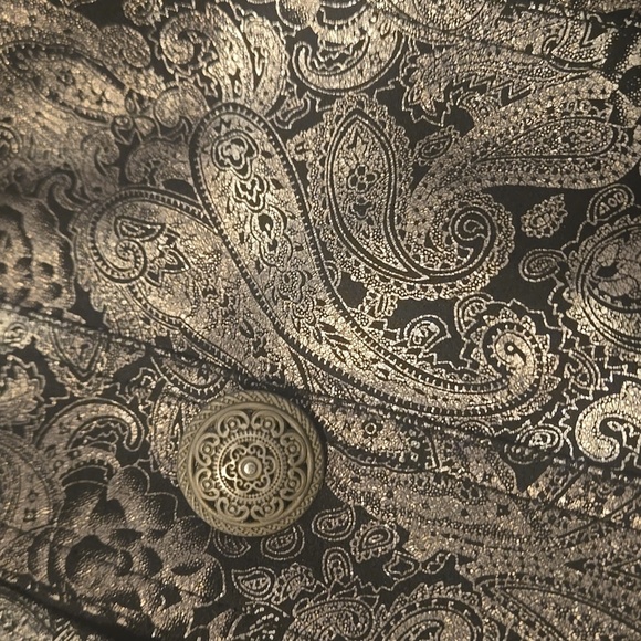Chico's Black and Silver Paisley Jacket - Picture 2 of 4